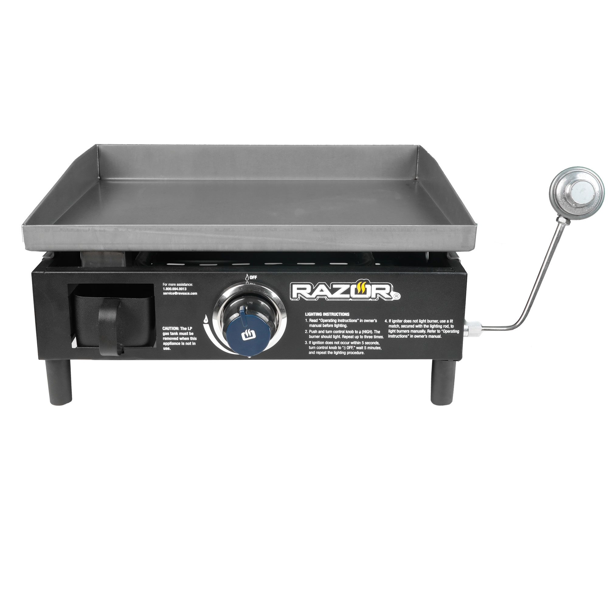 Razor Griddle GGT2160M 19" Portable 1 Burner LP Propane Gas Grill, Steel - image 1 of 13