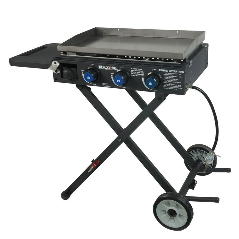 RIZAP QUICK BURNER+ 30本 Razor Griddle Portable 3 Burner 30,000 BTU Gas Grill & Griddle