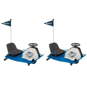 Razor High Torque Motorized Drifting Crazy Cart w/ Drift Bar, Blue (2 Pack)