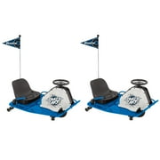 Razor High Torque Motorized Drifting Crazy Cart w/ Drift Bar, Blue 2 Pack