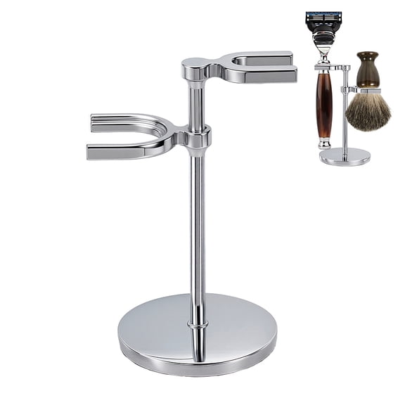 Razor Holder Safety Razor Stand With Brush Holder Shaving Brush Stand Holders for Bathroom Travel Fathers Day Christmas Gifts Men Barber Accessories