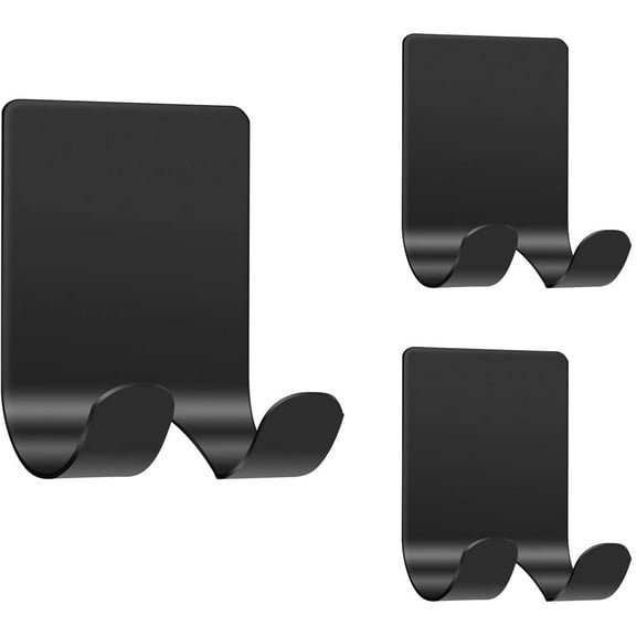 Razor Holder for Shower(2 Pack), Stainless Steel Self Adhesive Shaver Hooks Hangers Holders Racks Organizers Heavy Duty Bathing Shower Hook for Bathroom, Toilet, Loofah B