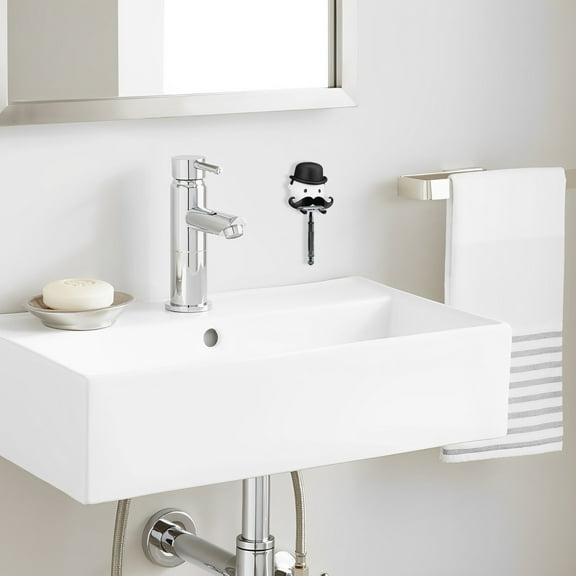 Razor Holder Suction Cup, Creative Shower Razor Hooks Hanger for Bathroom, Compatible with Venus Platinum, Fusion 5 Proshield & Proglide, Labs with Exfoliating Bar (White)