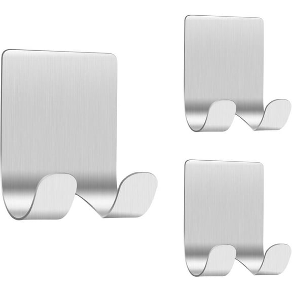 Razor Holder for Shower, 2 Pack Stainless Steel Razor Holder Hooks, Waterproof Self-Adhesive Shaver Holder Hanger Hooks