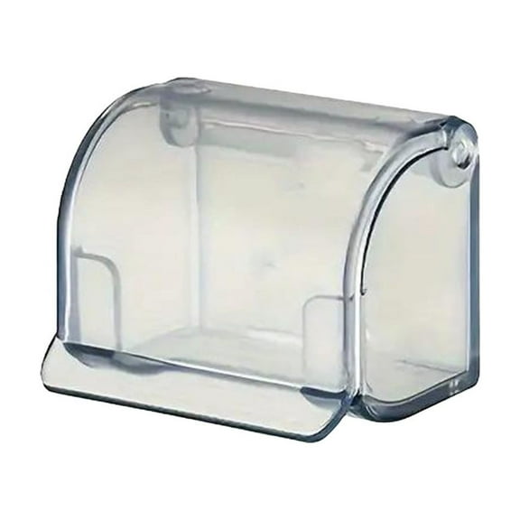 Razor Holder with Cover for Shower Wall, Self Adhesive Razor Stand Shaver Organizer, Plastic Razor Hanger Hooks (Gray)