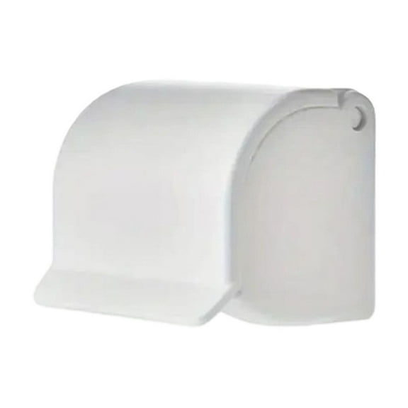 Razor Holder with Cover for Shower Wall, Self Adhesive Razor Stand Shaver Organizer, Plastic Razor Hanger Hooks (White)