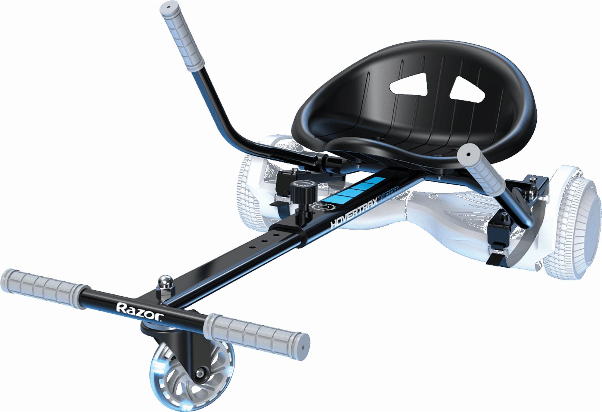 Razor Hovertrax Kart - Black, Seat Attachment for Hoverboard, LED