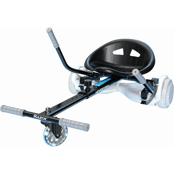Razor Hovertrax Kart Black, Seat Attachment for Hoverboard, LED