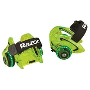 Razor Jetts DLX Heel Wheels - Neon Green, Wheeled Skate Shoes with Sparks for Kids Ages 9+, Unisex