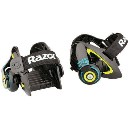 Razor Jetts Heel Wheels - Black/Green, Wheeled Skate Shoes for Child Ages 6+, Unisex