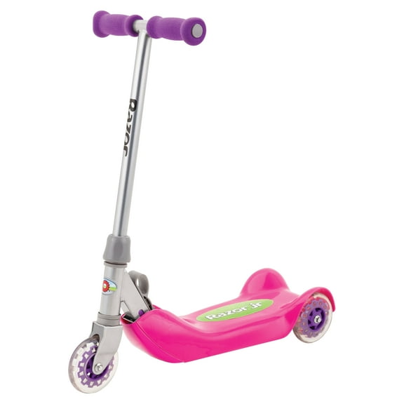 Razor Jr. Folding Kiddie Three Wheel Kick Scooter - Pink, for Preschool Child Ages 3+