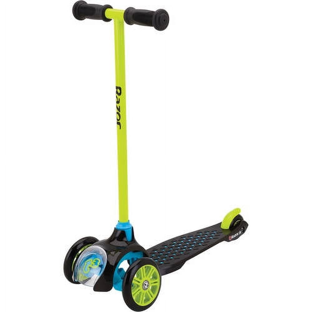 Razor Jr. T3 Three Wheel Kick Scooter - Green, for Preschool Child