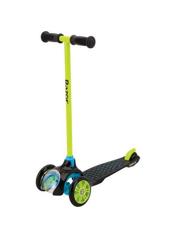 Razor Jr. T3 Three Wheel Kick Scooter - Green, for Preschool Child Ages 3+, up to 48 lbs, Unisex