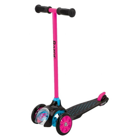 Razor Jr. T3 Three Wheel Kick Scooter - Pink, for Preschool Child Ages 3+, up to 48 lbs, Unisex