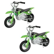 Razor MX400 Dirt Rocket 24V Electric Motocross Dirt Bike, Green 2 Pack