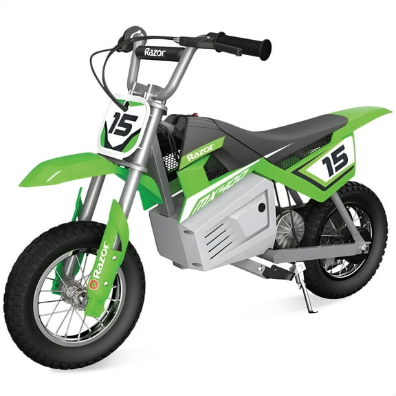 Razor MX400 Dirt Rocket Electric Bike, Age 8+, 14 Mph, 30-Min Run, 140lb Max, Green