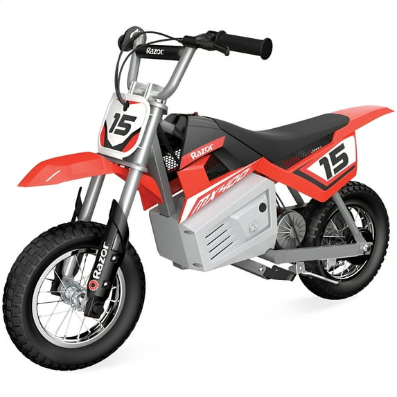 Razor MX400 Dirt Rocket Electric Bike, Age 8+, 14 Mph, 30-Min Run, 140lb Max, Red