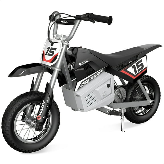 Razor MX400 Dirt Rocket Electric Bike, Age 8+, 14 Mph, 30-Min Run, 140lb Max, Black
