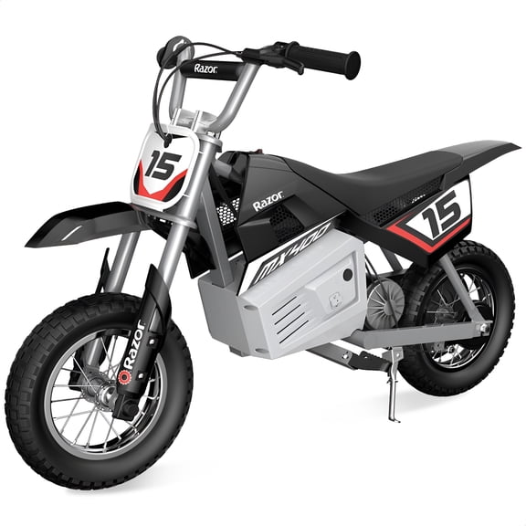 Razor MX400 Dirt Rocket Electric Bike, Age 8+, 14 Mph, 30-Min Run, 140lb Max, Black