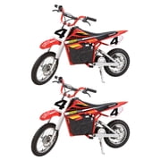Razor MX500 Dirt Rocket 36V Electric Toy Motocross Dirt Bike, Red 2 Pack