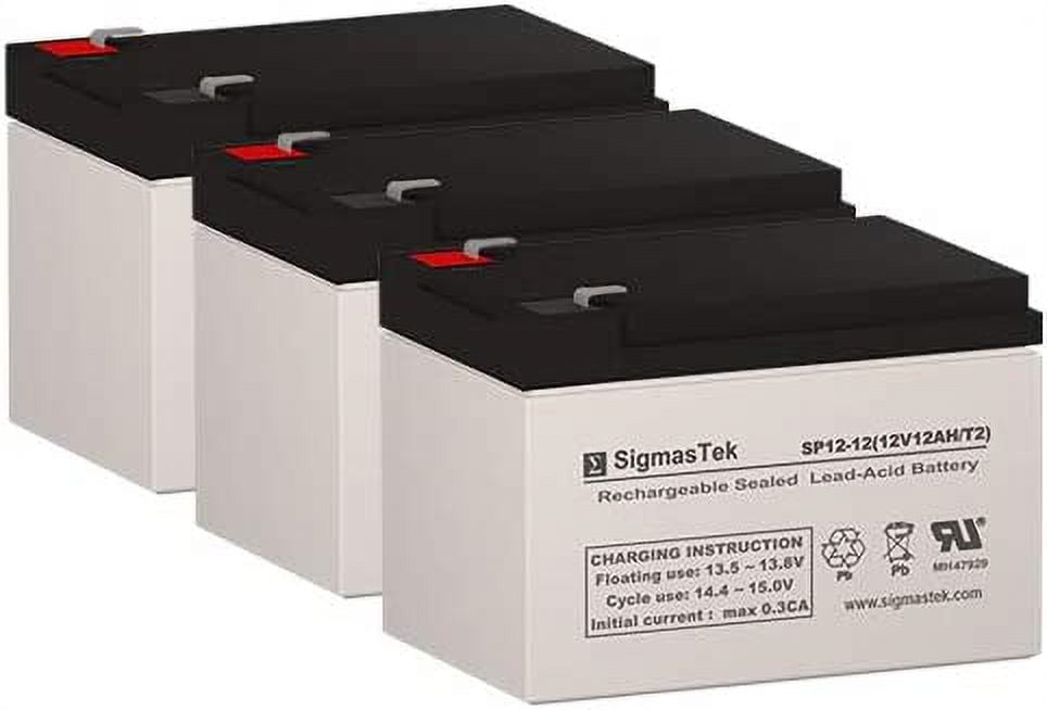 Battery Replacement Kit For Razor MX650 & RSF650 Dirt Bikes - 3x 12V 12AH AGM Batteries, 1-Year Warranty