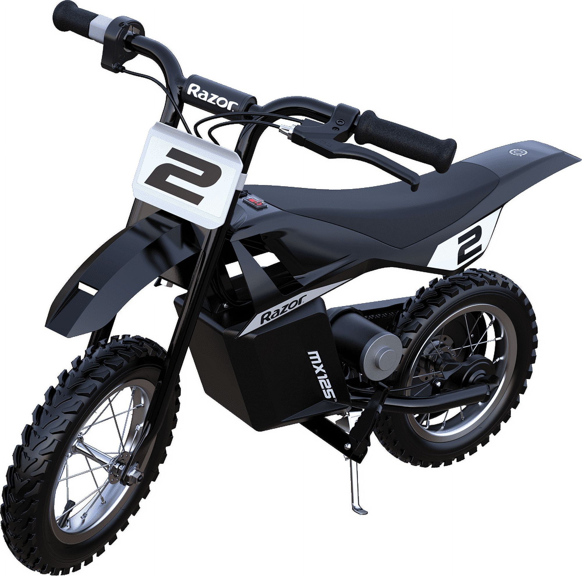Razor Miniature Dirt Rocket MX125 Electric-Powered Dirt Bike - Black with  Decal Included, Recommended For Kids 7+ Between 40 and 80 lbs