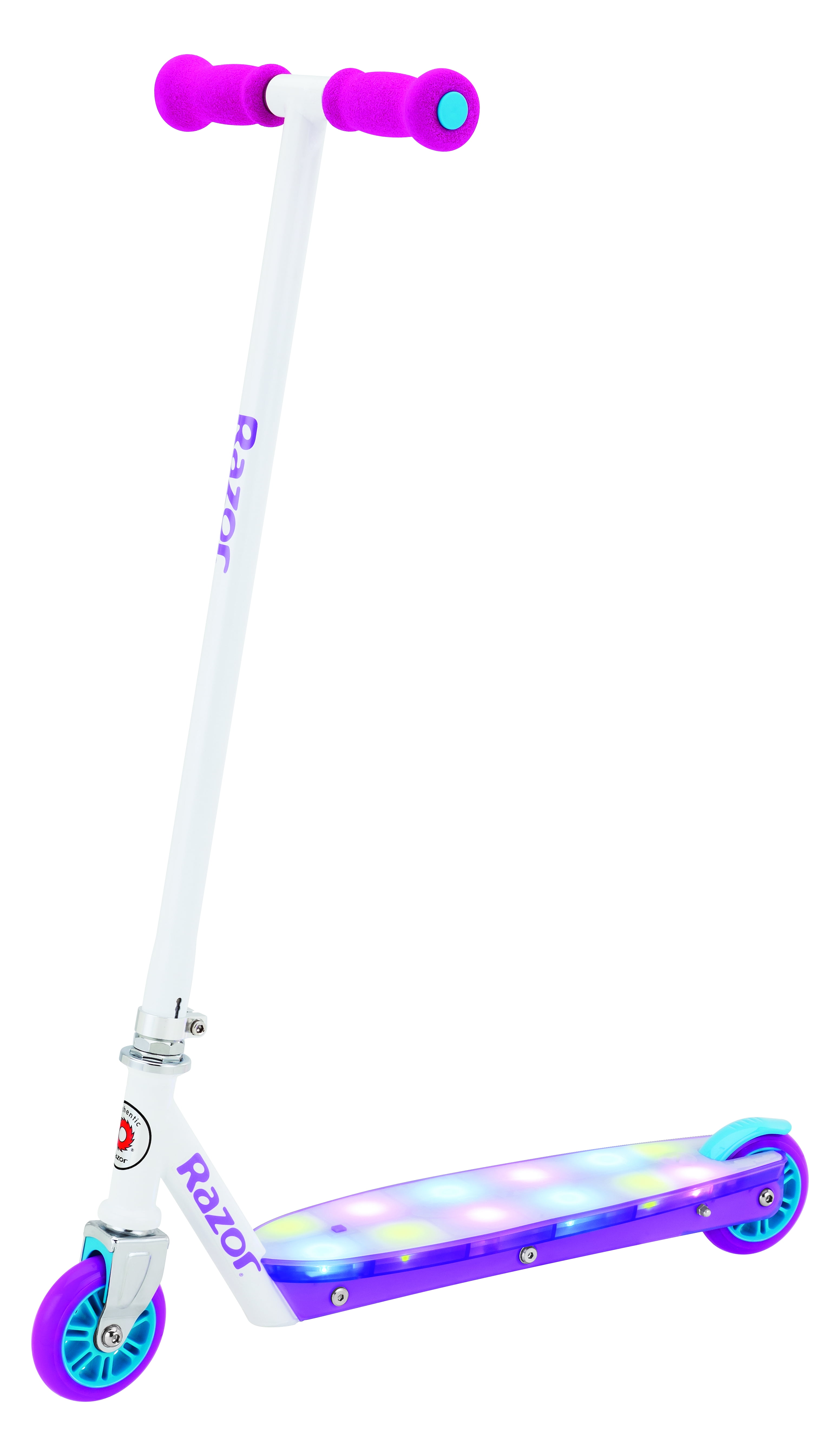 Razor Party Pop Kick Scooter - Multi-Color LED Light-Up Deck, Lightweight  Steel Frame, for Kids Ages 6+