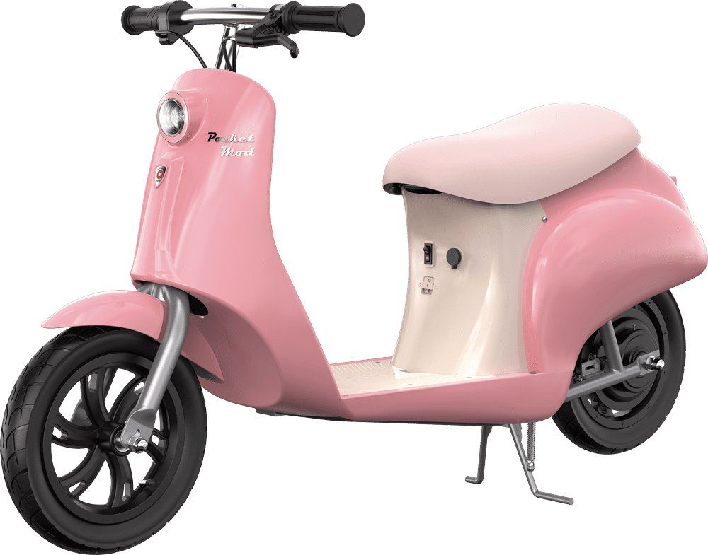 Walmart Coupons of Razor Pocket Mod Miniature Euro-Style Electric Scooter - Capri Pink, 24V, up to 15 mph, for Child 8+