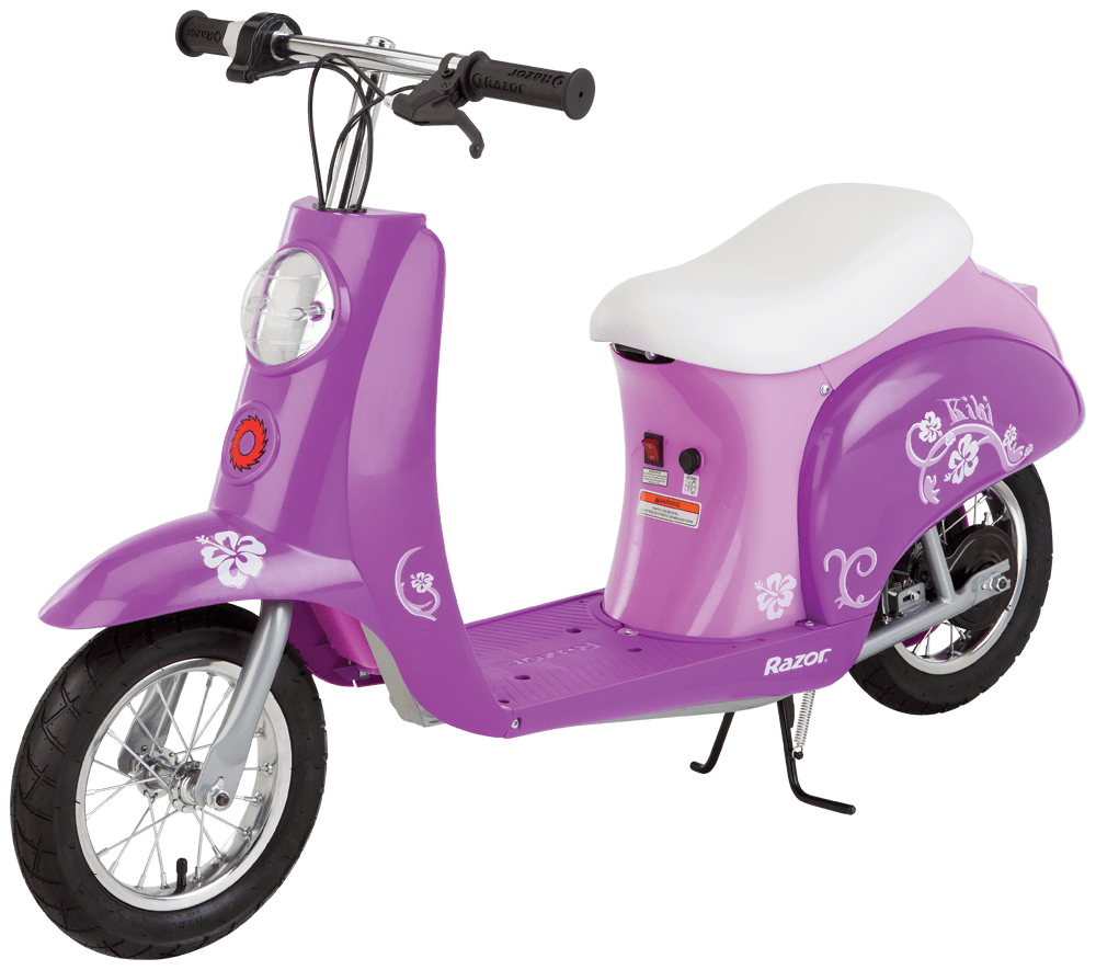 Razor Pocket Mod Miniature EuroStyle Electric Scooter  Kiki Purple, up to 15 mph, for Teen 13+  (图1)