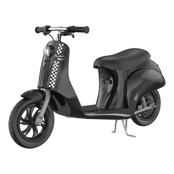 Razor Pocket Mod - Miniature Euro-Style Electric Scooter for Ages 8+, Onyx - Black