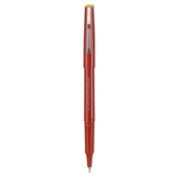 Razor Point Fine Line Porous Point Pen, Stick, Extra-Fine 0.3 Mm, Red Ink, Red Barrel, Dozen | Bundle of 2 Dozen