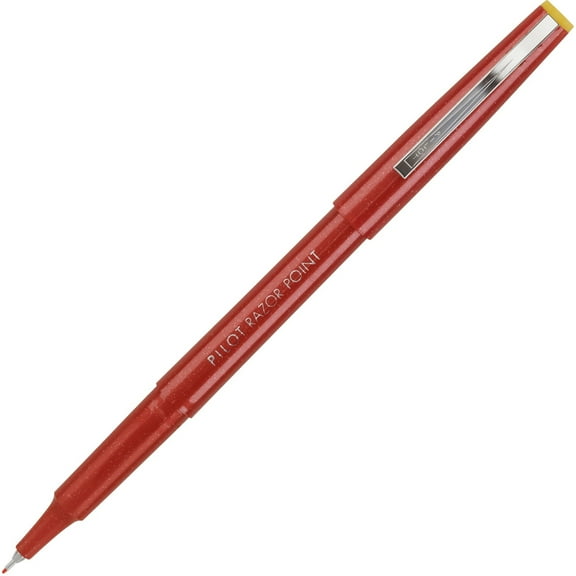 Razor Point Fine Line Porous Point Pen, Stick, Extra-Fine 0.3 Mm, Red Ink, Red Barrel, Dozen | Bundle of 5 Dozen
