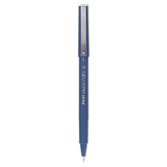 Razor Point Ii Super Fine Line Porous Point Pen, Stick, Extra-Fine 0.2 Mm, Blue Ink, Blue Barrel, Dozen | Bundle of 10 Dozen