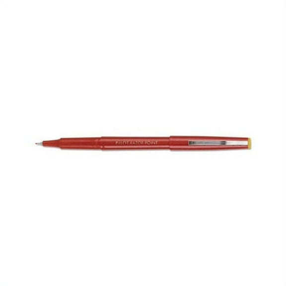 Razor Point Stick Porous Point Marker Pen 0.3mm, Red Ink/Barrel, Dozen