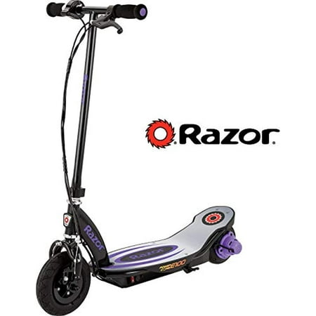 Razor Power Core E100 Aluminum Deck Electric Scooter, Age 8+, 11 Mph, 60-Min Run, Purple