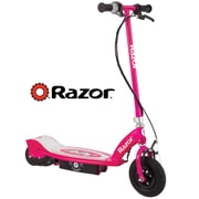 Razor Power Core E100 Electric Scooter with Hand Operated Front Brake and Adjustable Handlebar Height for Kids 8 Years or Older, Daisy Pink