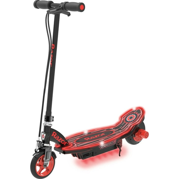 Razor Power Core E90 Glow Electric Scooter for Child Ages 8+, up to 10 mph, Light-up Deck