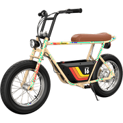 Razor Rambler 16 -Beige, 36V Seated Electric Scooter, up to 15.5 mph, Retro Style Minibike for Adult