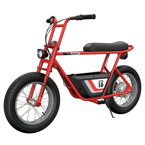 Razor Rambler 16 Retro Electric Bike, Age 18+, 15.5 Mph, 45-Min Run, 220lb Max, Red