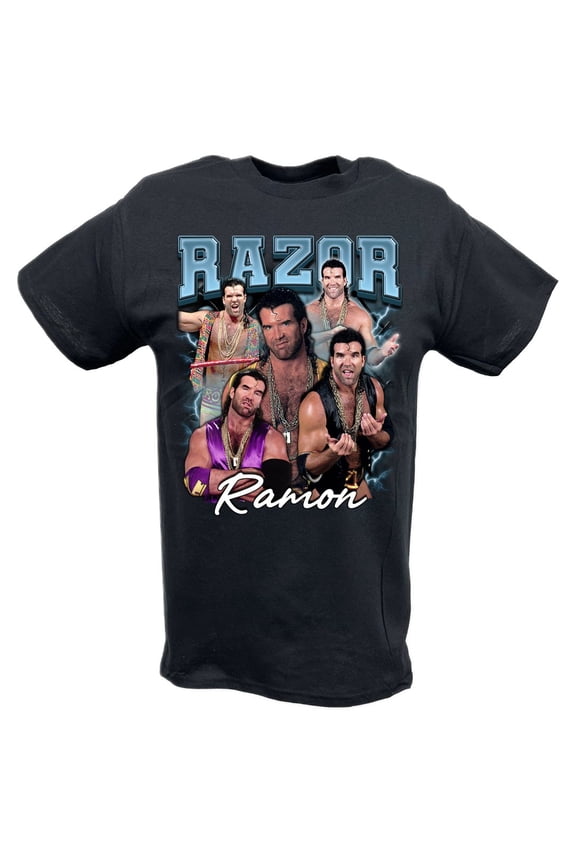 Razor Ramon Five Pose Black T-shirt