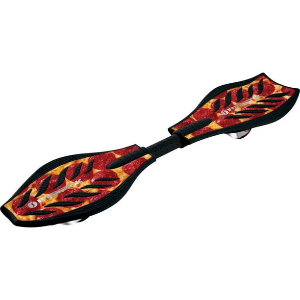 Razor RipStik Caster Board Black/Pizza, 2 Wheeled Skateboard with 76