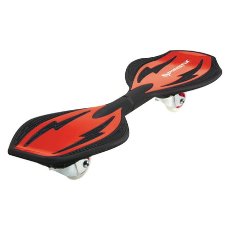 Razor RipStik Ripster Caster Board - Red, 2 Wheel Pivoting Skateboard with 68mm 360-Degree Casters, for Kids, Teens, and Adults