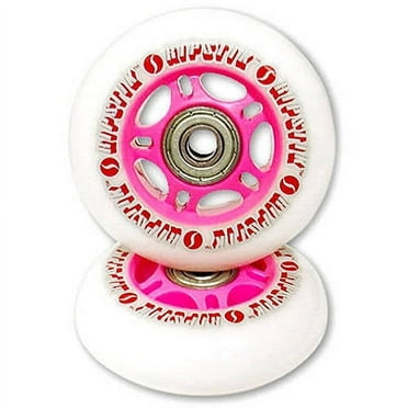 Razor Ripstik 76mm Replacement Wheels with ABEC-5 Bearings - Pink/White Polyurethane