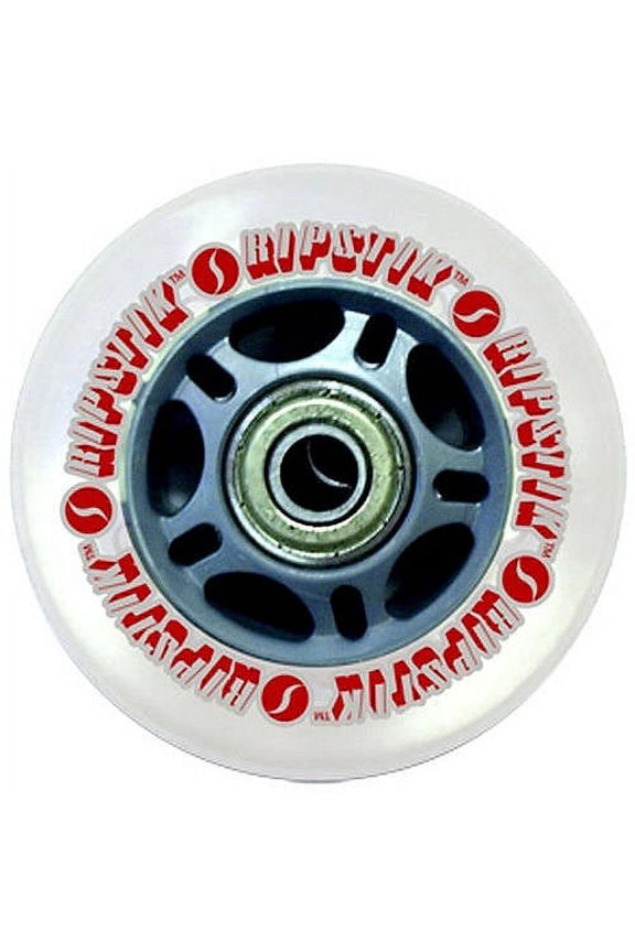 Ripstik Wheels with 76 mm ABEC5 Bearings Silver, Red Polyurethane