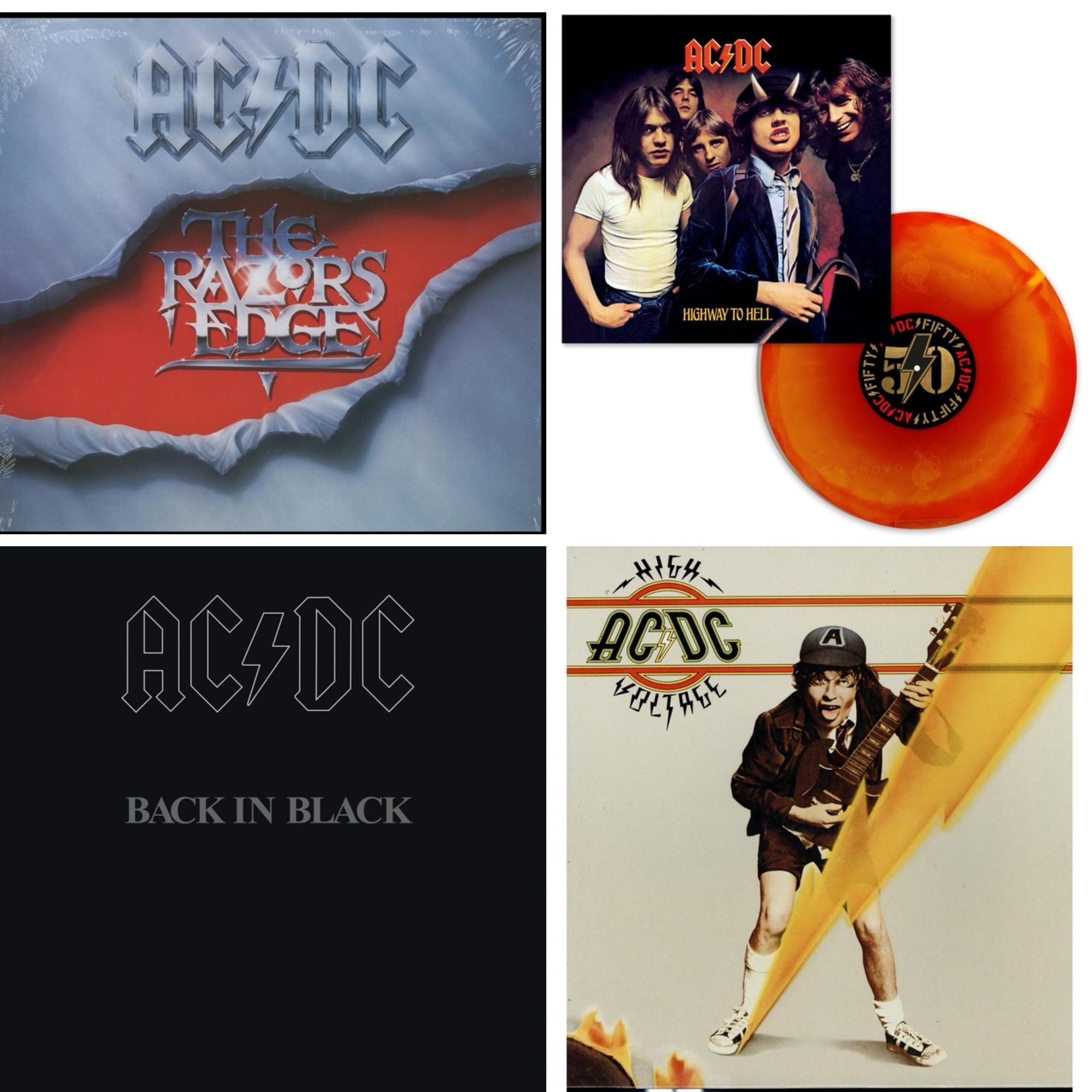 Razor’S Edge (180G) & Highway To Hell (Orange Blend LP Vinyl) & Back In ...