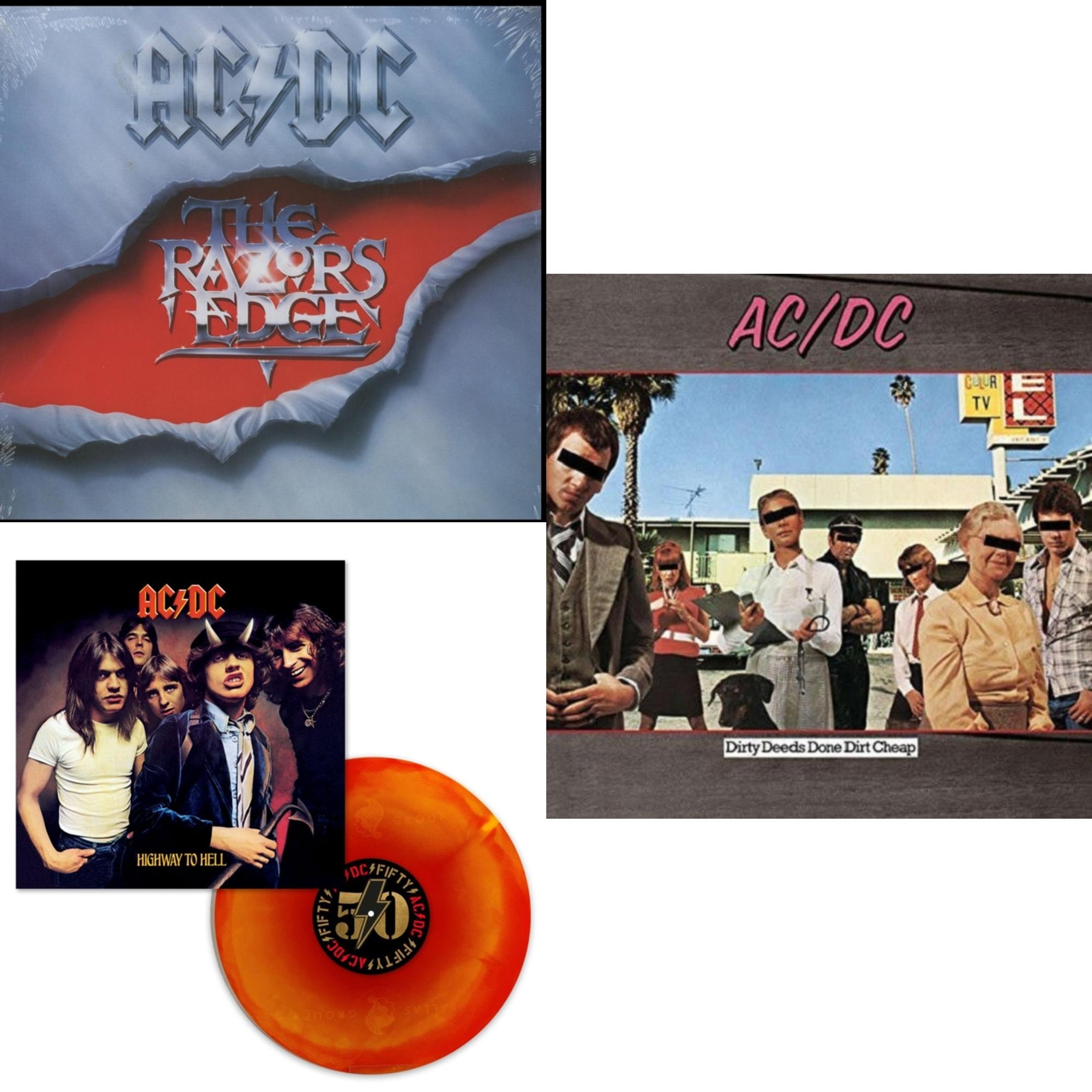 Razor’S Edge (180G) & Highway To Hell (Orange Blend LP Vinyl) & Dirty ...