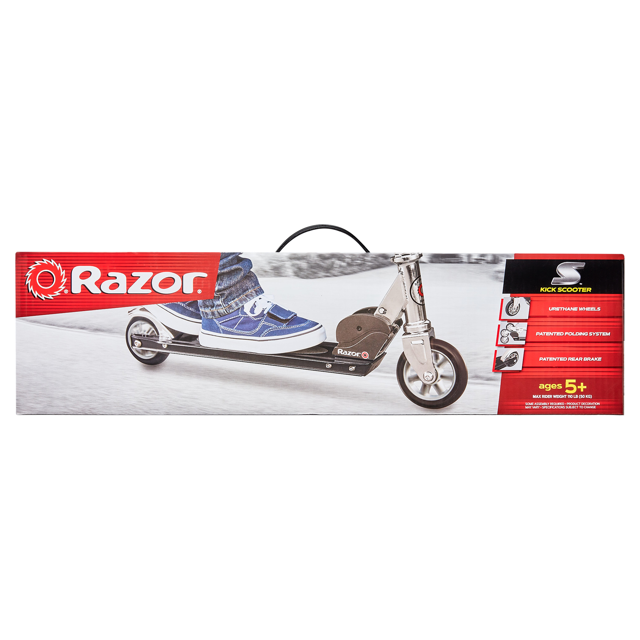 Razor S Folding Kick Scooter - Black, for Kids Ages 5+ and up to 110 lb - image 1 of 9
