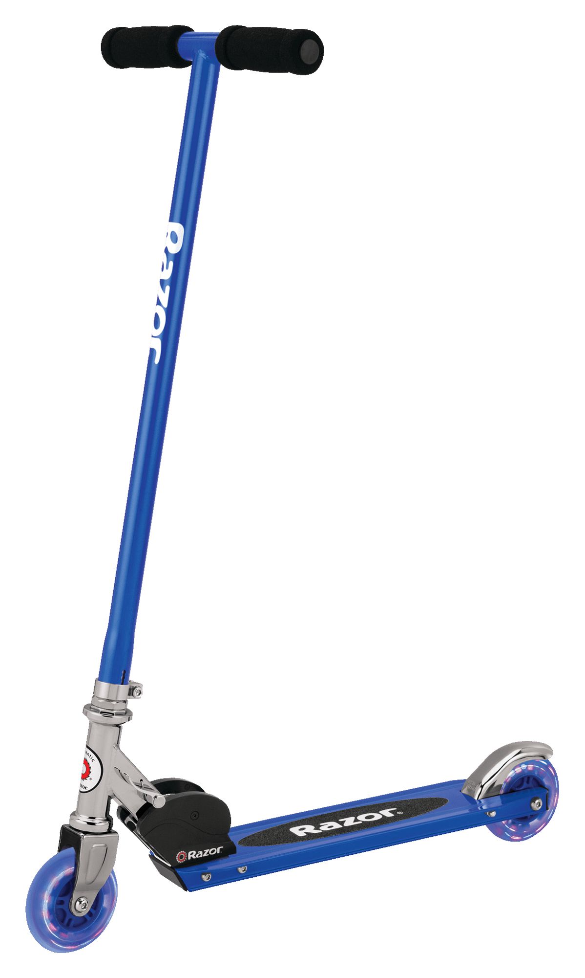 Razor S Folding Kick Scooter with Light-Up Wheel - Blue, for Kids Ages 5+ and up to 110 lbs - image 1 of 10