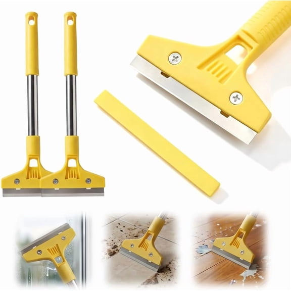 Razor Scraper with Extended Handle, Wide Blade, for Glass and Tile