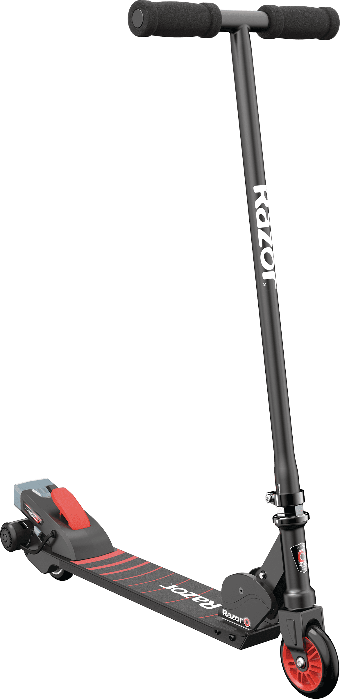 Razor Turbo A Black Label Folding Electric Scooter for Kids Ages 8 and up, Up to 10 mph & 4mile